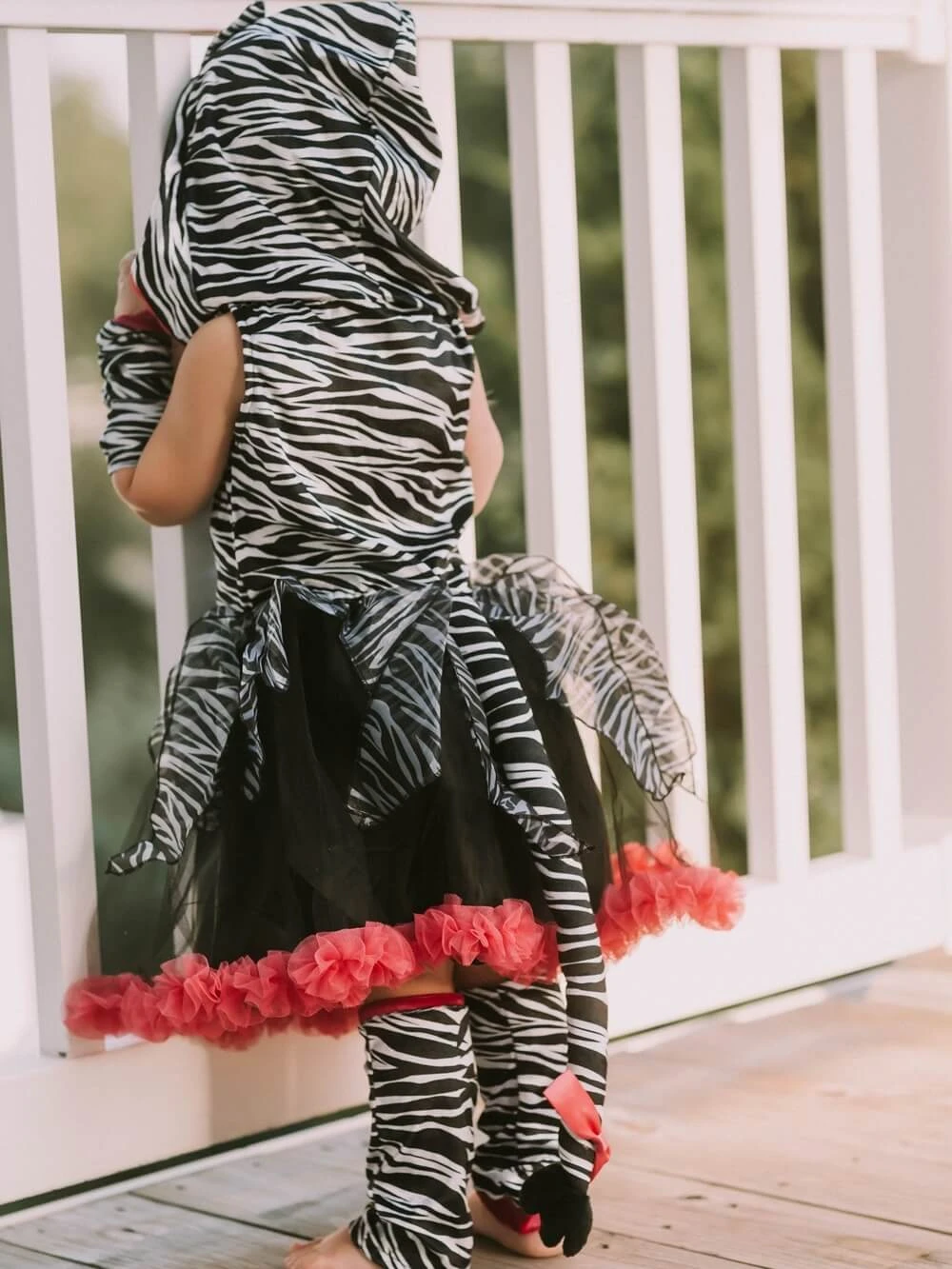 Zebra Costume, Hot Pink & Black Zebra Deluxe Hoodie Halloween Dress Up For Girls 5 Zebra Costume, Hot Pink & Black Zebra Deluxe Hoodie Halloween Dress Up For Girls - Image 3