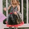 Zebra Costume, Hot Pink & Black Zebra Deluxe Hoodie Halloween Dress Up For Girls -Little Loom Store BR HP Zebra 3 s 1