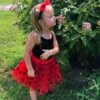 Girls Ladybug Costume - Complete Kids Costume Set With Polka Dot Tutu Skirt & Antenna Headband -Little Loom Store BR Ladybug Costume 3 s 1