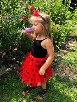 Girls Ladybug Costume - Complete Kids Costume Set With Polka Dot Tutu Skirt & Antenna Headband 10 Girls Ladybug Costume - Complete Kids Costume Set With Polka Dot Tutu Skirt & Antenna Headband -Little Loom Store BR Ladybug Costume s 1