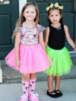 Pink Tutu Skirt For Girls – 3-Layer Tulle Ballet, Dance, And Dress-Up Costume Skirt 12 Pink Tutu Skirt For Girls – 3-Layer Tulle Ballet, Dance, And Dress-Up Costume Skirt -Little Loom Store BR Pink Lime Tutu s 1