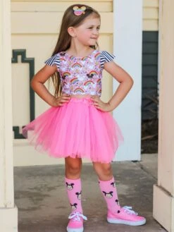 Solid Color Costume Tutu Skirt - Toddler, Little Girl, Kid Size For Dress Up