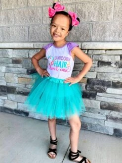 Solid Color Costume Tutu Skirt - Toddler, Little Girl, Kid Size For Dress Up -Little Loom Store BR Turquoise Green Tutu Ava s 1 800x 81bd7c70 53a0 48b4 bdaa ea7db93179cd