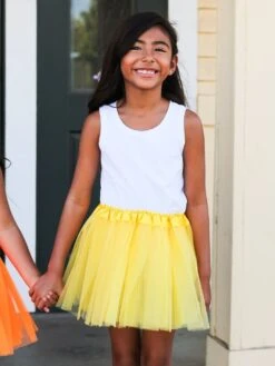 Yellow Tutu Skirt For Girls – 3-Layer Tulle Ballet, Dance, And Dress-Up Costume Skirt 10 Yellow Tutu Skirt For Girls – 3-Layer Tulle Ballet, Dance, And Dress-Up Costume Skirt -Little Loom Store BR Yellow Tutu s 1