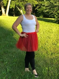 Red Plus Size Adult Tutu Skirt - Women's Plus Size 3- Layer Basic Ballet Costume Dance Tutus