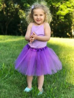 Purple Tutu Skirt For Girls – 3-Layer Tulle Ballet, Dance, And Dress-Up Costume Skirt 24 Purple Tutu Skirt For Girls – 3-Layer Tulle Ballet, Dance, And Dress-Up Costume Skirt -Little Loom Store Ballet Tutu Kid Purple BR a 1