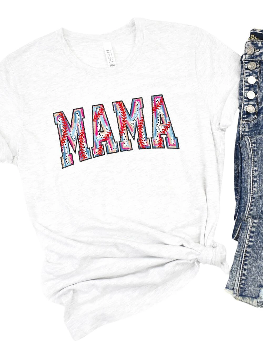 Baseball Mama Stitch Design Mom Graphic T-Shirt 5 Baseball Mama Stitch Design Mom Graphic T-Shirt - Image 3