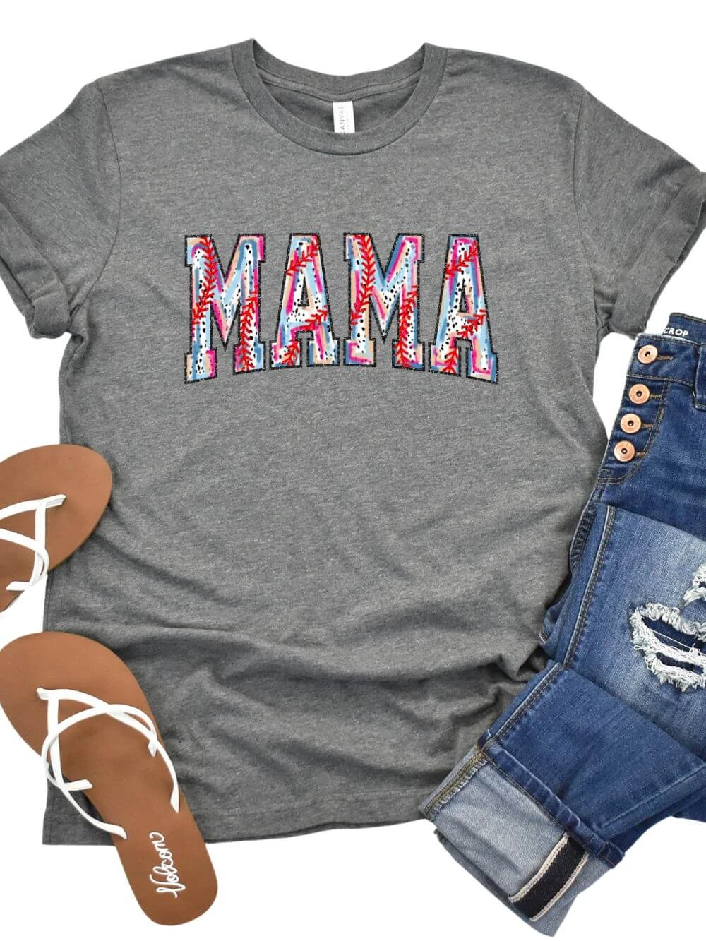 Baseball Mama Stitch Design Mom Graphic T-Shirt 8 Baseball Mama Stitch Design Mom Graphic T-Shirt - Image 6