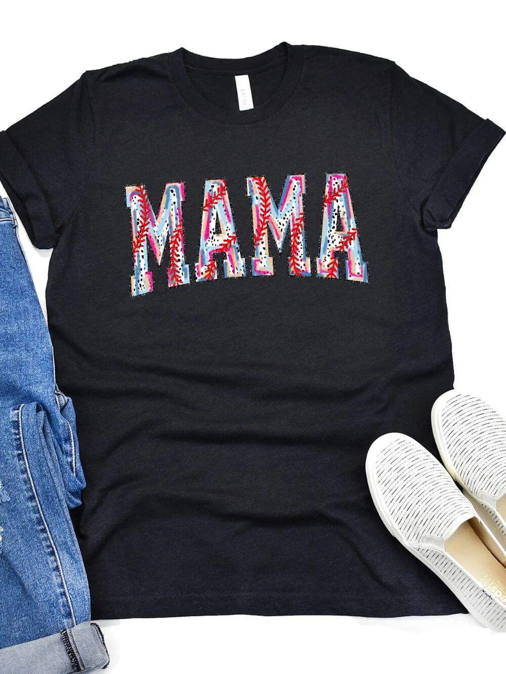 Baseball Mama Stitch Design Mom Graphic T-Shirt 9 Baseball Mama Stitch Design Mom Graphic T-Shirt - Image 7