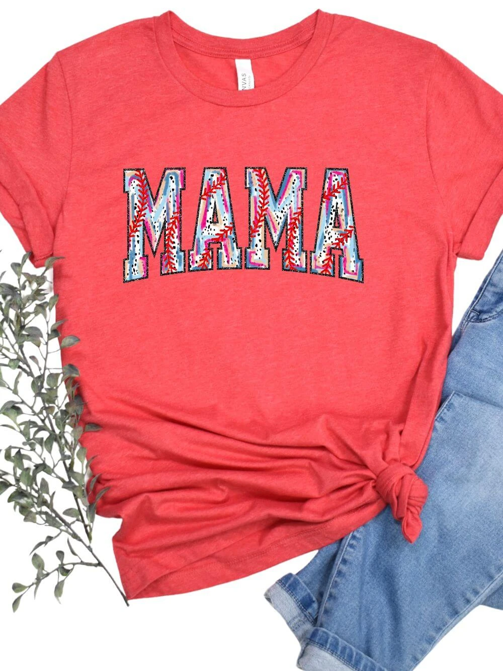 Baseball Mama Stitch Design Mom Graphic T-Shirt 11 Baseball Mama Stitch Design Mom Graphic T-Shirt - Image 9