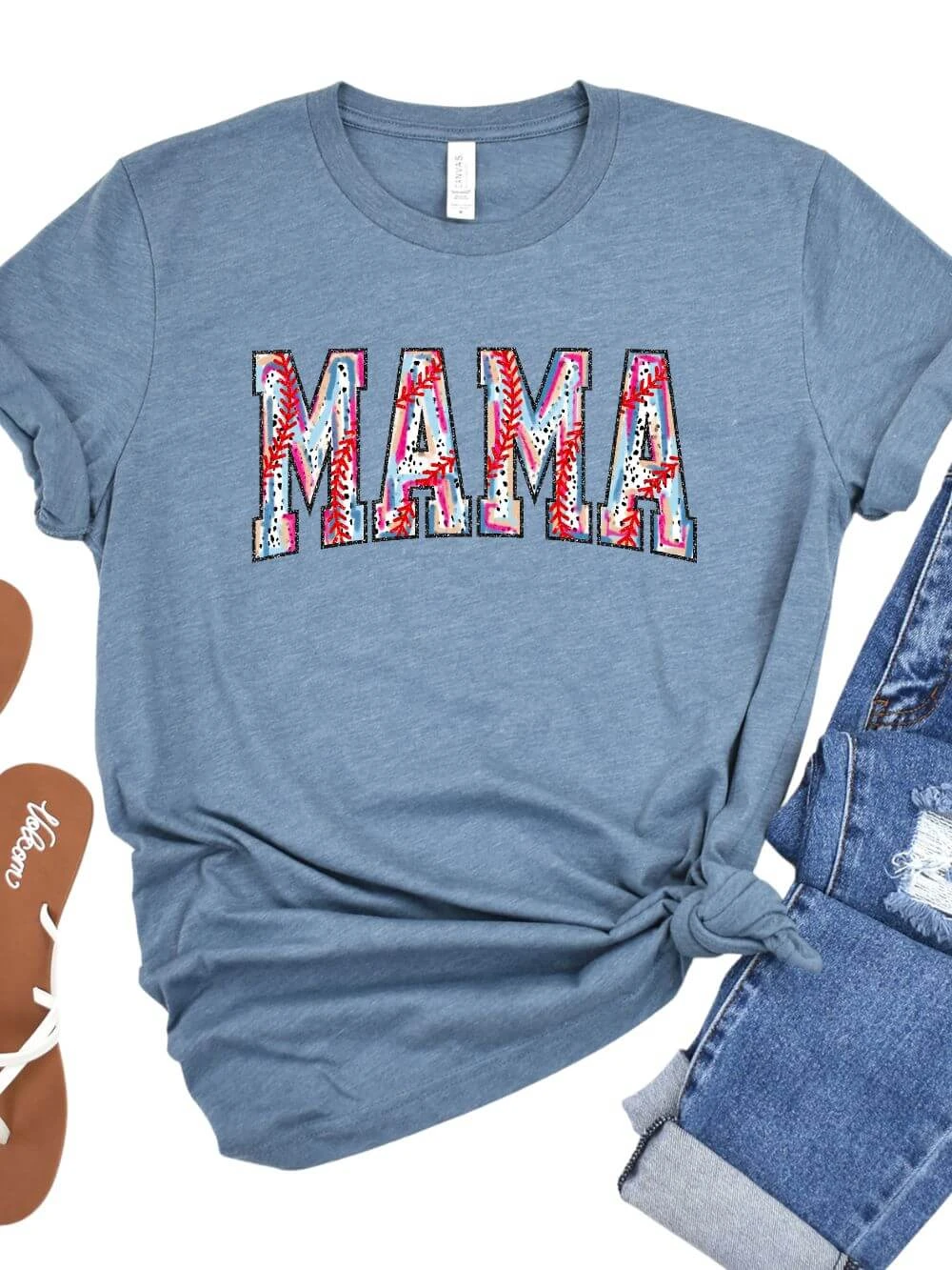 Baseball Mama Stitch Design Mom Graphic T-Shirt 3 Baseball Mama Stitch Design Mom Graphic T-Shirt