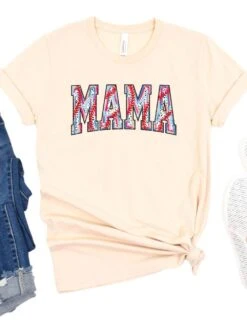 Baseball Mama Stitch Design Mom Graphic T-Shirt 28 Baseball Mama Stitch Design Mom Graphic T-Shirt -Little Loom Store BaseballMamaSoftCream