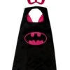 Hot Pink & Black Superhero Cape & Mask Costume Dress Up Cosplay Set - Kids & Adults -Little Loom Store Batgirl