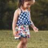 Summer Berry Patch Plaid Tank Girls Shorts Outfit