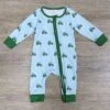 Big Green Tractor Zip Up Baby Romper -Little Loom Store BigGreenTractorZipUpBabyRomper