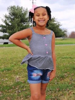 5 Pack Of 6" Grosgrain Spring Pastels Seasonal Colors Girls Hair Bows -Little Loom Store BrooklynBlackWhiteGinghamDenimShorts d6cb7a0d 4cba 479b b137 d62029c35569