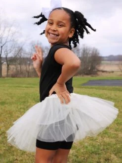 Ivory Tutu Skirt For Girls – 3-Layer Tulle Ballet, Dance, And Dress-Up Costume Skirt -Little Loom Store BrooklynIvoryTutu4