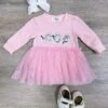 Cat Ghosts Pink Long Sleeve Girls Baby Tutu Romper -Little Loom Store Cat Ghosts Pink Long Sleeve Girls Baby Tutu Romper