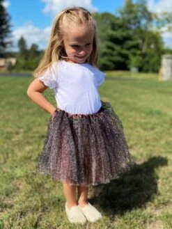 Cheetah Pink Tutu Skirt For Girls – 3-Layer Tulle Ballet, Dance, And Dress-Up Costume Skirt