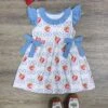 Classroom Cutie Apple & Bows Ruffle Girls Back To School Dress 1 Classroom Cutie Apple & Bows Ruffle Girls Back To School Dress -Little Loom Store ClassroomCutieApple BowsRuffleDress