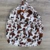 Cow Print Brown & White Kids' School Backpack -Little Loom Store CowPrintBrownKids SchoolBackpack