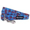 New England Crab Blue & Red Fun & Bright Dog Leash -Little Loom Store CrabsLeashc 1