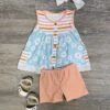 Daisy Days Girls Tank Top Tunic & Shorts Outfit 1 Daisy Days Girls Tank Top Tunic & Shorts Outfit -Little Loom Store DaisyDaysGirlsTankTopTunic ShortsOutfit
