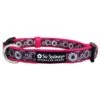 Hot Pink & Black Daisy Floral Fashion Cute Dog Collar 1 Hot Pink & Black Daisy Floral Fashion Cute Dog Collar -Little Loom Store DaisyHotPink BlackCollarc 1