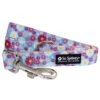 Wildflower Daisy Pink & Blue 5' Cute & Bright Dog Leash -Little Loom Store DaisyPinksLeashc 1