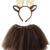 Deer Or Reindeer Costume - Complete Kids Costume Set With Tutu And Antler Headband -Little Loom Store DeerTutuCostume 05264b1c 78e8 4999 a54b 1e0b44f93763