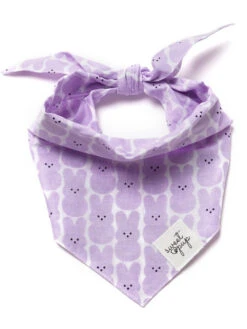 Dog Bandana - Lavender Easter Peep -Little Loom Store DogBandana LavenderEasterPeep