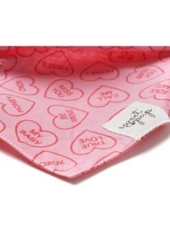 Dog Bandana - Real Love Pink Candy Heart -Little Loom Store DogBandana2 RealLovePinkCandyHeart
