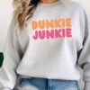 Dunkie Junkie Unisex Heavy Blend™ Crewneck Sweatshirt For Coffee Lovers -Little Loom Store Dunkie Ash