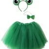 Frog Costume Set For Adults & Plus Size – Green Tutu Skirt & Frog Eyes Headband – Fun Animal Outfit For Halloween & Cosplay -Little Loom Store Ear Costume Frog 34cb7e24 40a6 495b a598 ec5fbef3008a