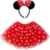 Red Polka Dot Mouse Costume Set For Adults & Plus Size – Mouse Headband Ears & Red Polka Dot Tutu Skirt – Halloween & Cosplay Outfit -Little Loom Store Ear Costume Minnie Red a3c4b3d2 c9a5 412c b932 513ef6d2725d