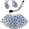 Dalmatian Costume Set For Adults & Plus Size – Tutu Skirt, Tail & Ears Headband – Cute Dog Outfit For Halloween & Cosplay 2 Dalmatian Costume Set For Adults & Plus Size – Tutu Skirt, Tail & Ears Headband – Cute Dog Outfit For Halloween & Cosplay -Little Loom Store EarsCostumeDalmation