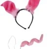 Pig Headband Ears & Tail, Kid Or Adult Size Costume Accessories -Little Loom Store Ears Pig