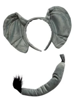 Elephant Headband Ears & Tail, Kid Or Adult Costume Accessories