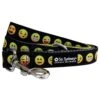 Emoji Faces Black & Yellow 5' Cute & Fun Dog Leash -Little Loom Store EmojiBlackLeashc 1