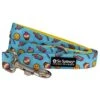 Emojis & Treats Blue & Yellow Fun Bright Unique Dog Leash -Little Loom Store EmojiTreatsLeashc 1