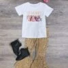 Enchanted Concert Gold Sequin Bell Bottom Girls Outfit -Little Loom Store EnchantedConcertGoldSequinBellBottomGirlsOutfit