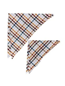 Fall Plaid Classic Dog Bandana -Little Loom Store FallPlaidClassicDogBandanaWhite