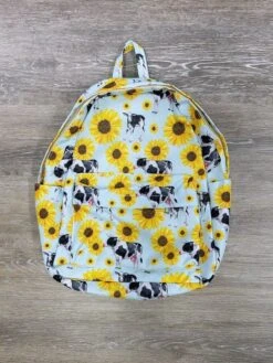 Farm Fresh Sunflowers & Cows Kids' School Backpack