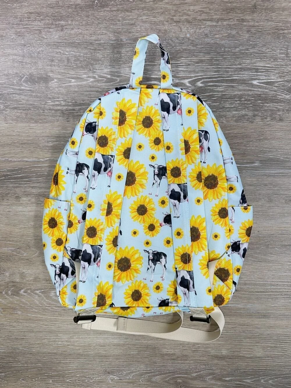 Farm Fresh Sunflowers & Cows Kids' School Backpack 4 Farm Fresh Sunflowers & Cows Kids' School Backpack - Image 2