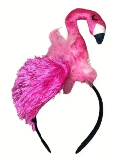Pink Flamingo Headband - Cute Bird Feather Headband Costume Accessory