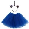 Adult Rainbow Royal Blue Unicorn Costume - Tutu Skirt & Flip Sequin Headband Horn Set For Adult Or Plus Size -Little Loom Store Flip HB Costume Uni RB Royal 32e569f9 ec78 4519 865c 389c968af7c5