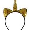 Flip Sequin Gold Unicorn Girls Headband Ears, Kid Or Adult Size Costume Accessories -Little Loom Store Flip Sequin Unicorn Gold