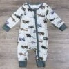 Fly Me Away Airplane Zip Up Baby Romper -Little Loom Store FlyMeAwayAirplaneZipUpBabyRomper