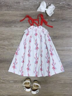 Freedom & Bows Girls Patriotic Tie Tank Dress