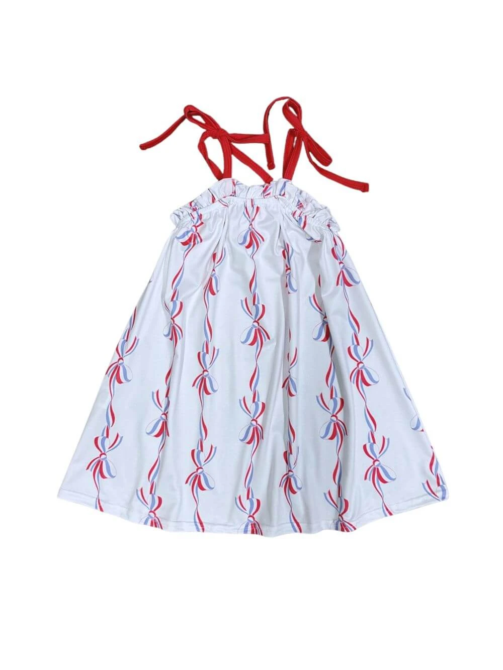 Freedom & Bows Girls Patriotic Tie Tank Dress 4 Freedom & Bows Girls Patriotic Tie Tank Dress - Image 2